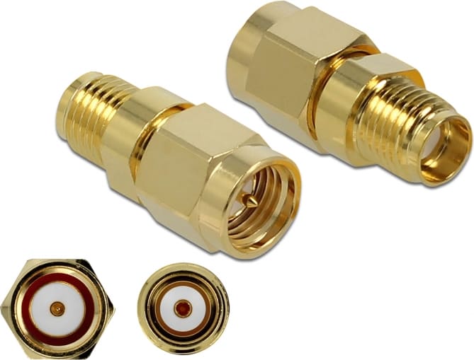 Delock Adapter SMA plug to SMA