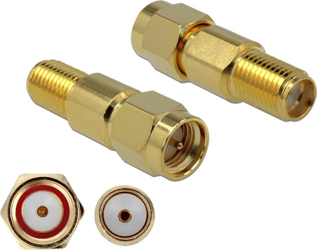 Delock Adapter SMA plug to SMA