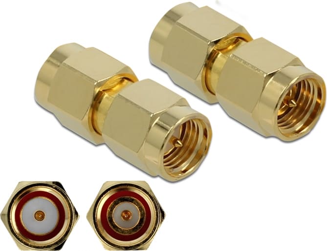Delock Adapter SMA plug to SMA