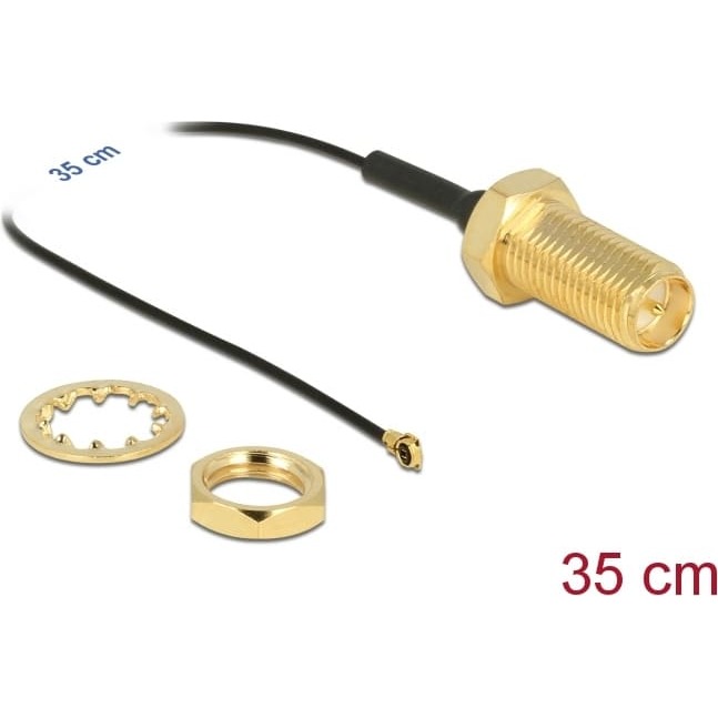 Delock Antenna Cable RP-SMA jack bulkhead