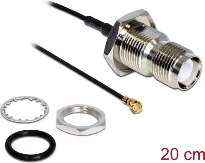 Delock Antenna Cable RP-TNC jack bulkhead