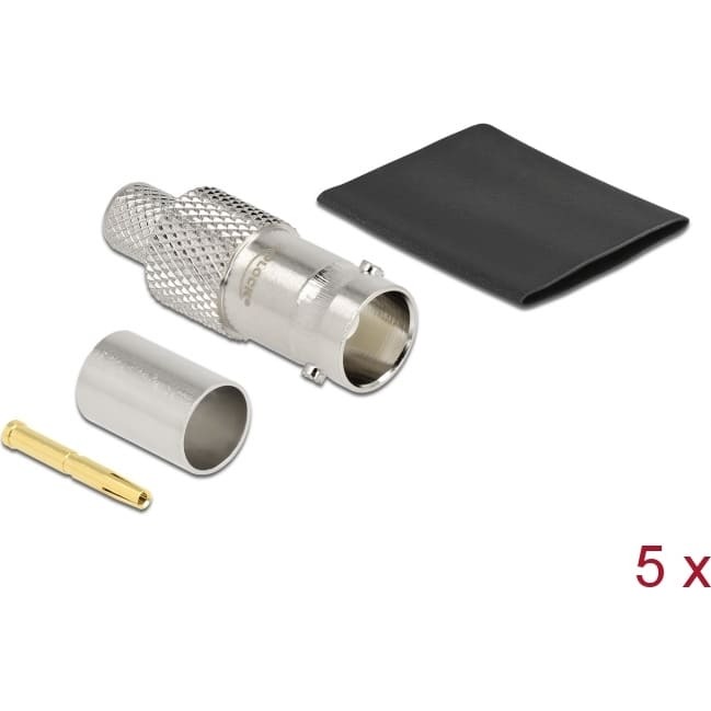 Delock BNC jack for crimping RG-6