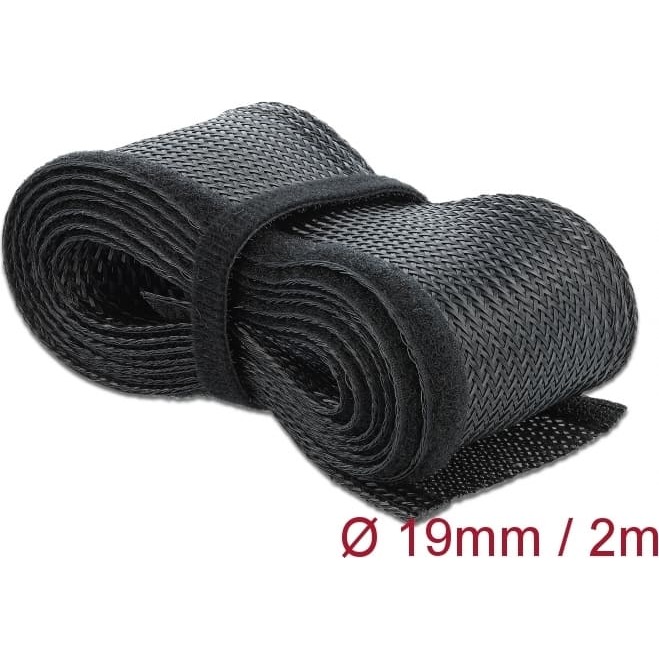 Delock Braided Sleeving with Hook-and-Loop Fastener