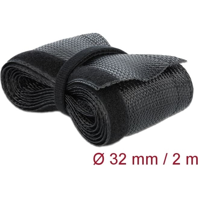 Delock Braided Sleeving with Hook-and-Loop Fastener