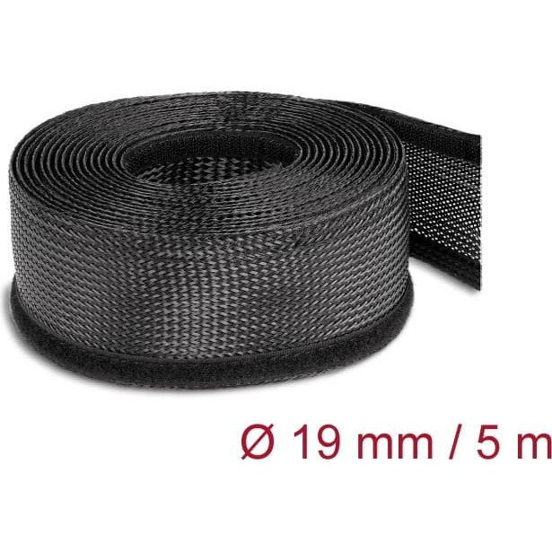 Delock Braided Sleeving with Hook-and-Loop Fastener