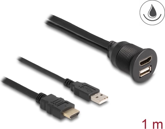 Delock Cable HDMI-A male and USB