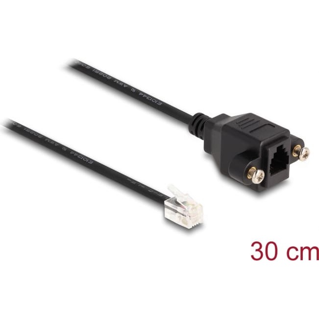 Delock Cable RJ10 plug to RJ10