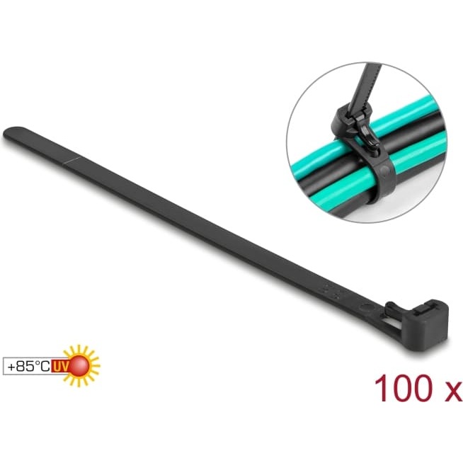 Delock Cable ties reusable heat-resistant L