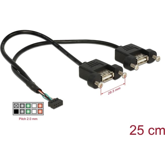 Delock Cable USB 2.0 pin