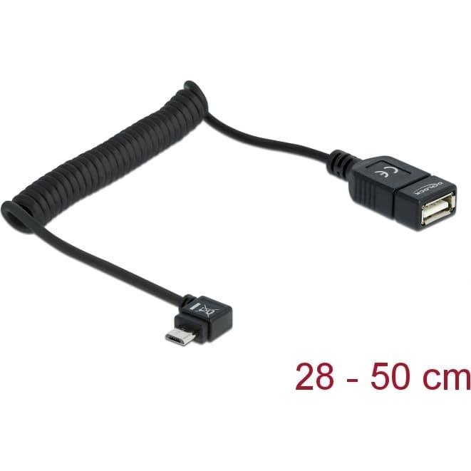 Delock Cable USB micro-B male angled