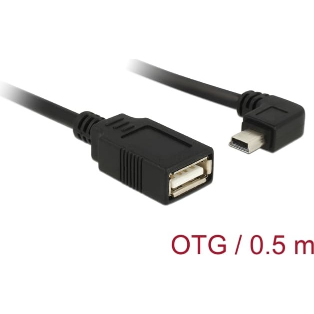 Delock Cable USB mini male angled