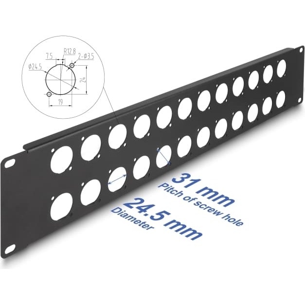 Delock D-Type 19" Patch Panel 24
