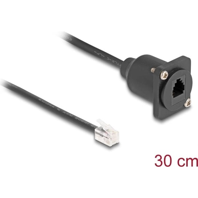 Delock D-Type RJ10 cable plug to