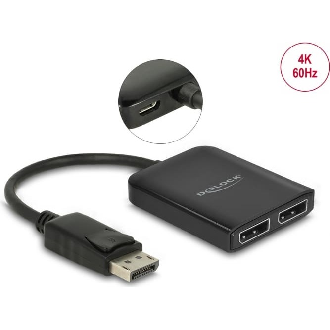 Delock 87768 DisplayPort 1.4 sadalītājs