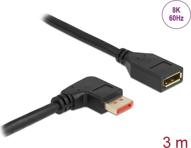Delock DisplayPort extension cable male 90°