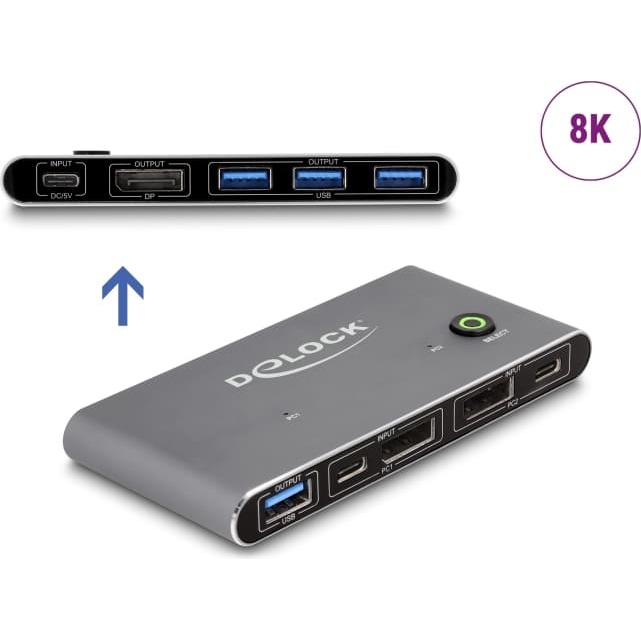 Delock DisplayPort KVM Switch 8K 30