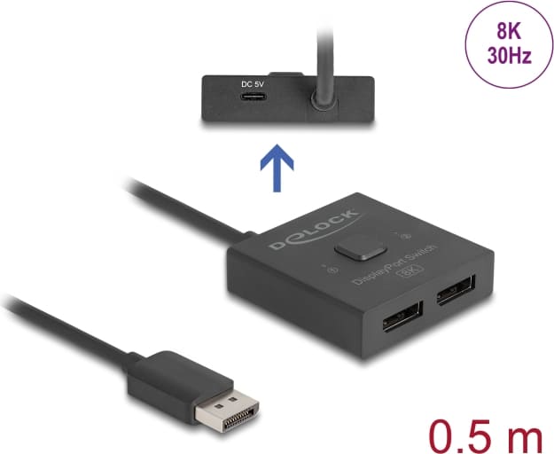 Delock DisplayPort Switch 2 to 1