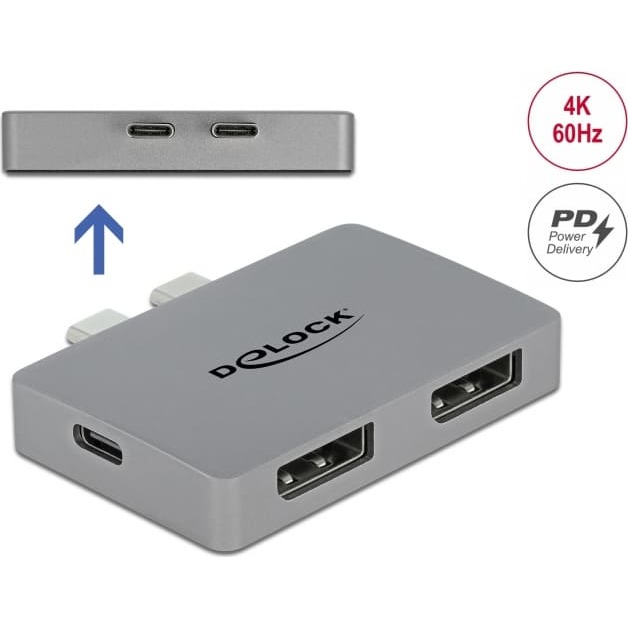 Delock Dual DisplayPort Adapter with 4K