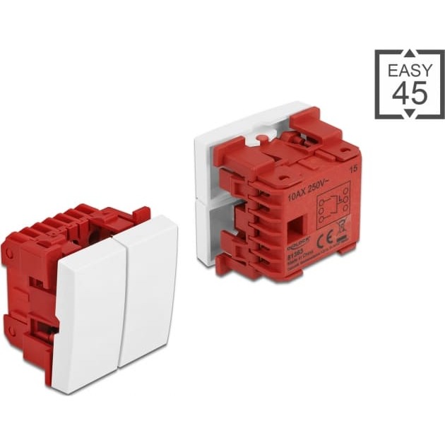Delock Easy 45 2-gang Switch 1-pole