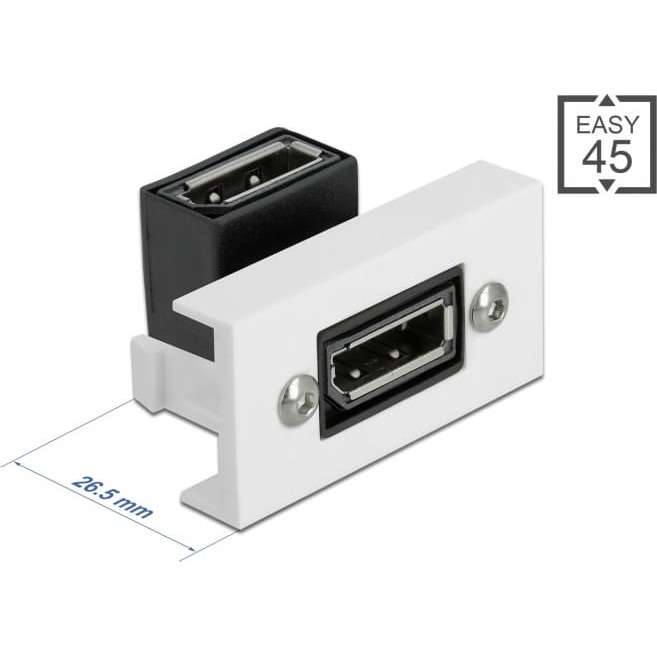 Delock Easy 45 DisplayPort Module angled