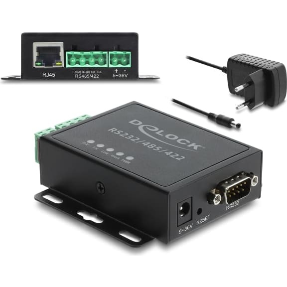 Delock Ehernet LAN Converter to RS-232/RS-485/RS-422