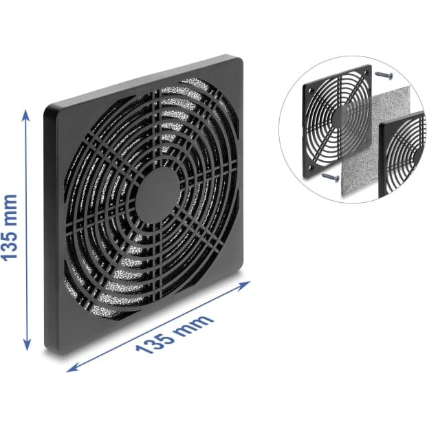 Delock Fan Grill with Dust Filter