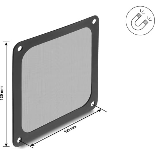 Delock Fan Grill with dust filter