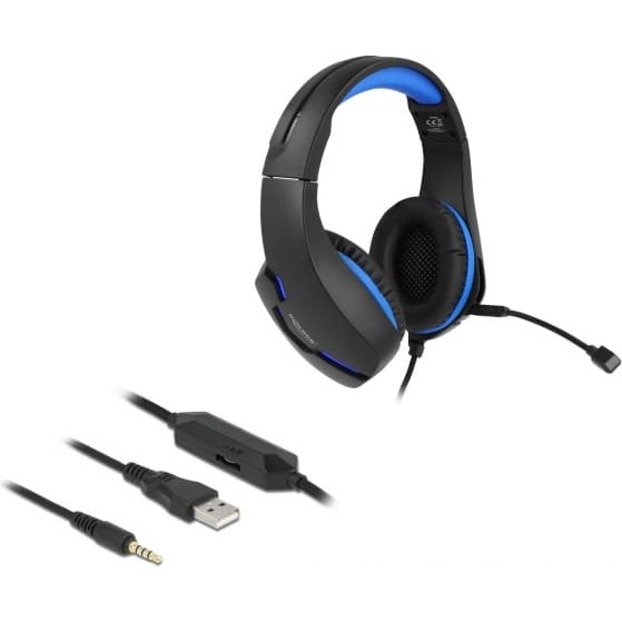 Delock Gaming Headset Over-Ear with 3