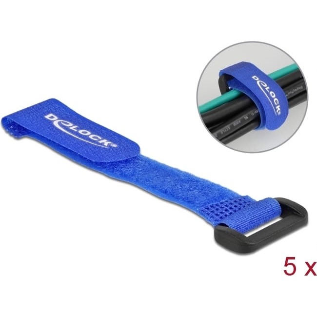 Delock Hook-and-loop cable tie with loop
