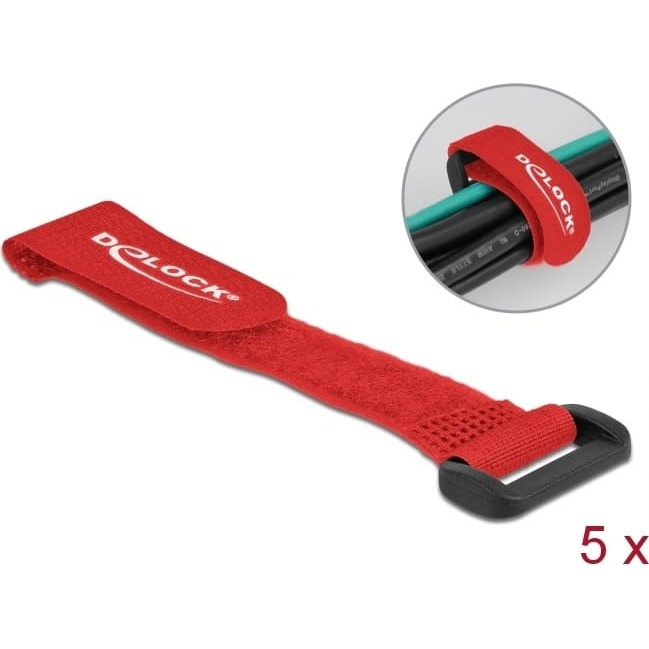 Delock Hook-and-loop cable tie with loop