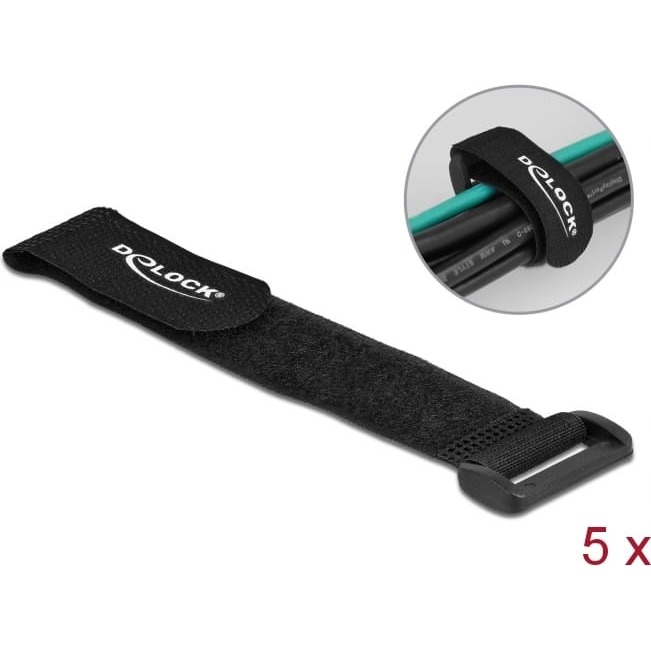 Delock Hook-and-loop cable tie with loop