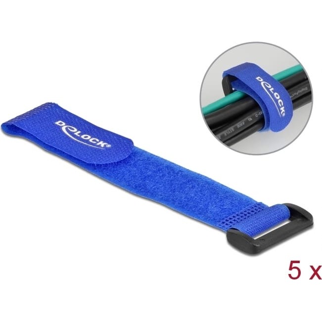 Delock Hook-and-loop cable tie with loop