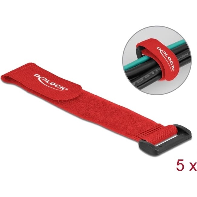 Delock Hook-and-loop cable tie with loop