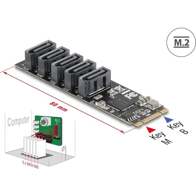 Delock M.2 2280 Key B+M