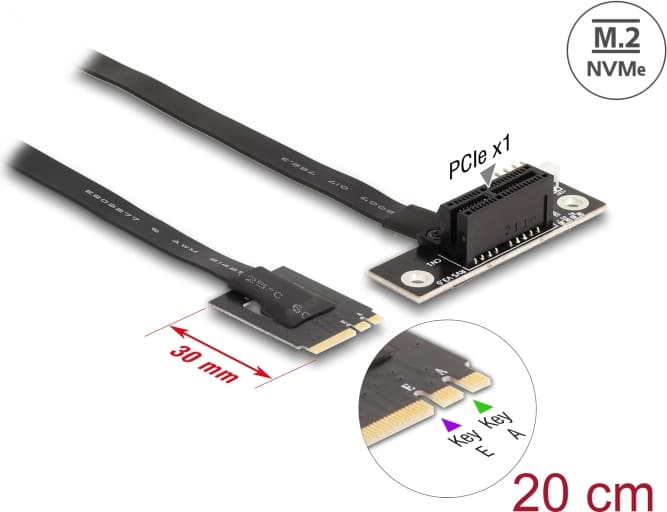 Delock M.2 Key A+E to