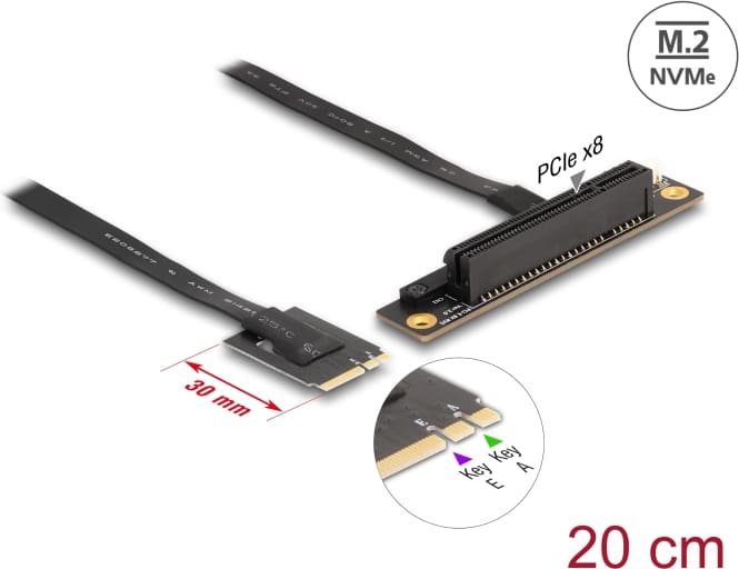 Delock M.2 Key A+E to