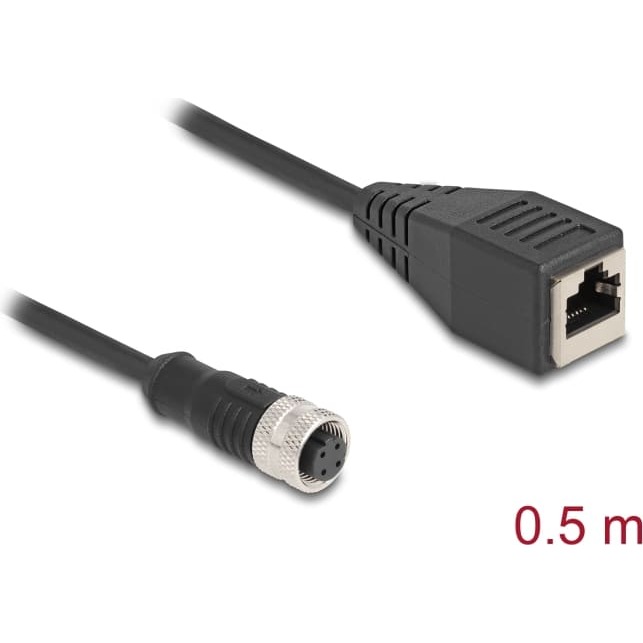 Delock M12 Adapter Cable D-coded 4