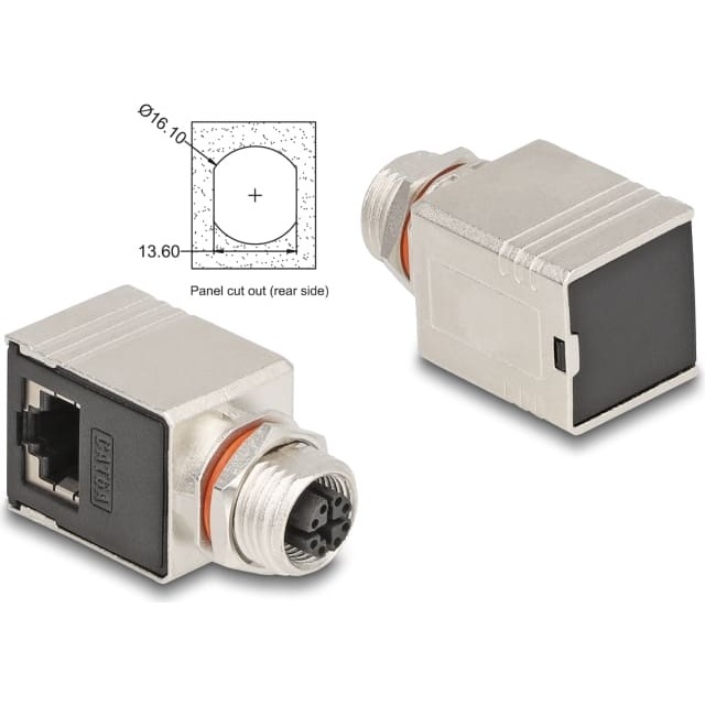 Delock M12 Adapter X-coded 8 pin