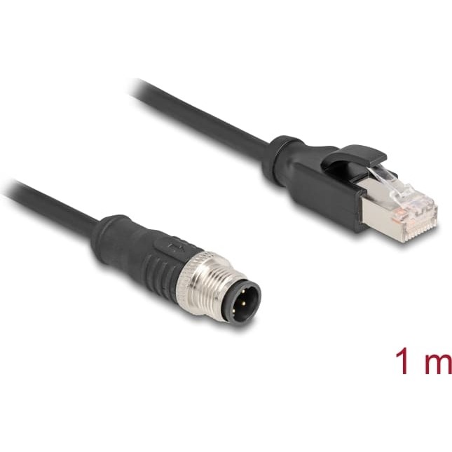 Delock M12 Cable D-coded 4 pin