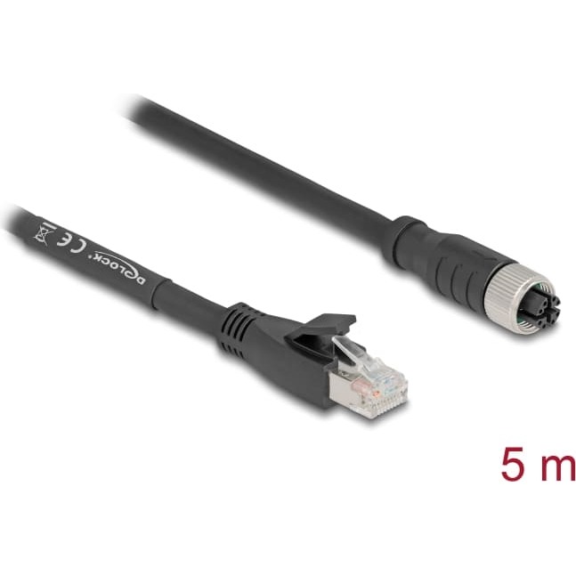 Delock M12 Cable X-coded 8 pin