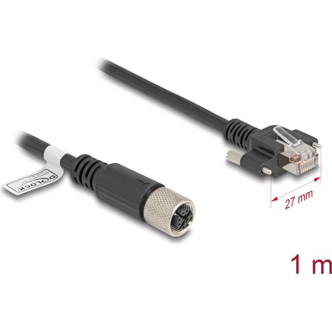 Delock M12 Cable X-coded 8 pin
