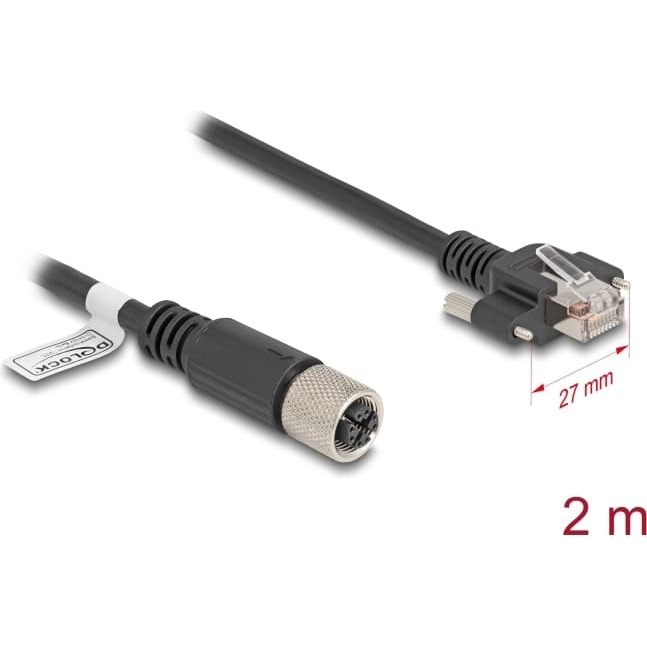 Delock M12 Cable X-coded 8 pin