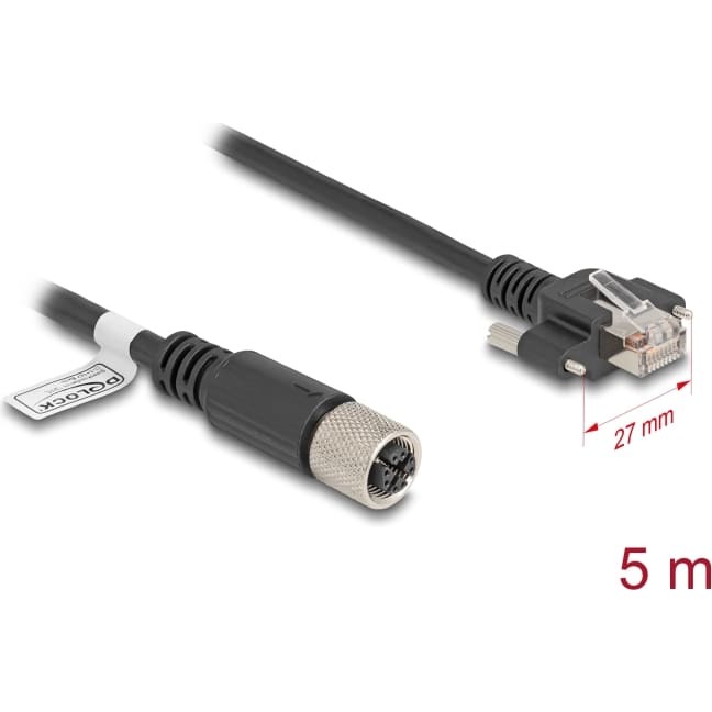 Delock M12 Cable X-coded 8 pin