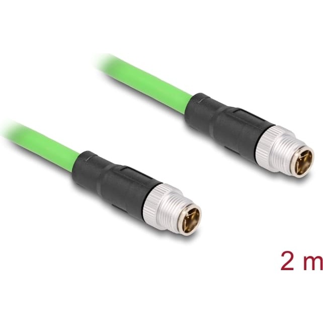 Delock M12 Cable X-coded 8 pin