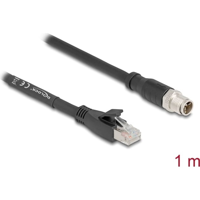 Delock M12 Cable X-coded 8 pin