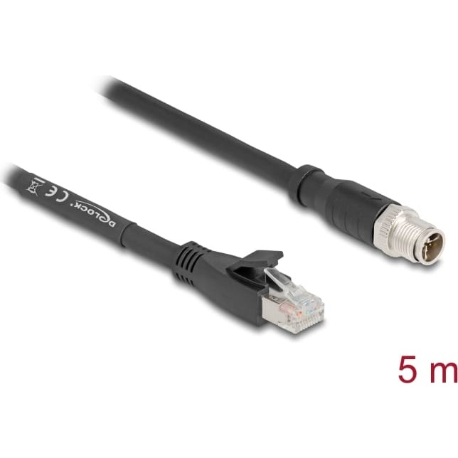 Delock M12 Cable X-coded 8 pin