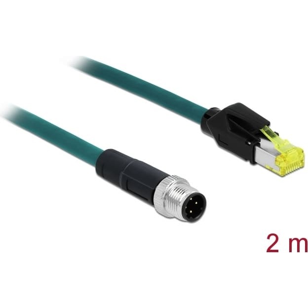 Delock Network cable M12 4 pin