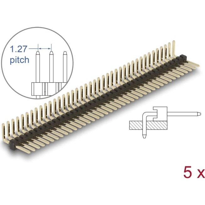Delock Pin header 40 pin, pitch