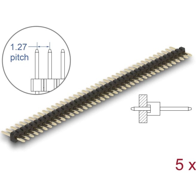 Delock Pin header 40 pin, pitch