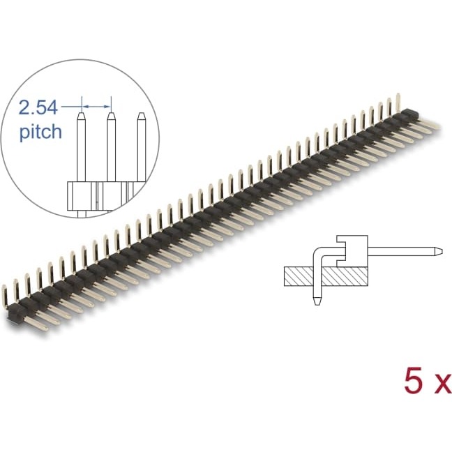Delock Pin header 40 pin, pitch